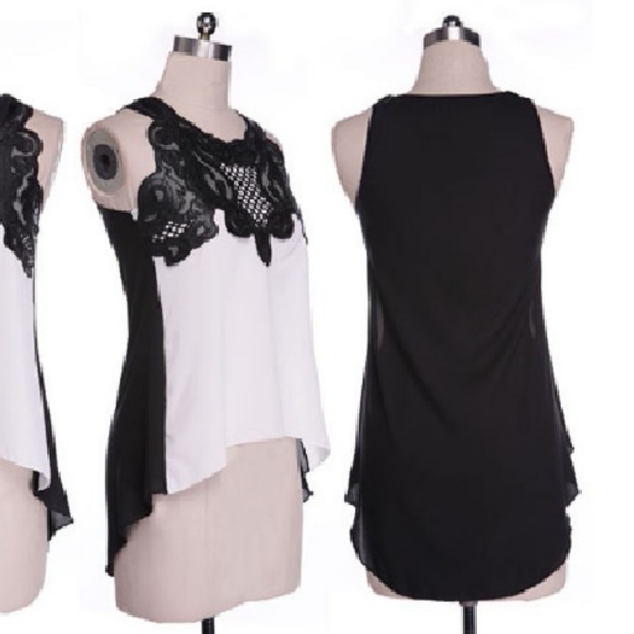 Sleeveless Hi-Lo Blouse PRICE FIRM - Picture 2 of 3