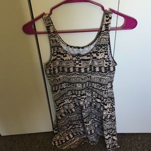 Aztec fit and flare dress