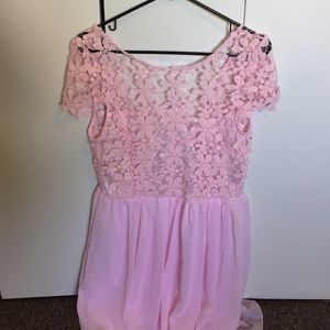 Pink lace dress