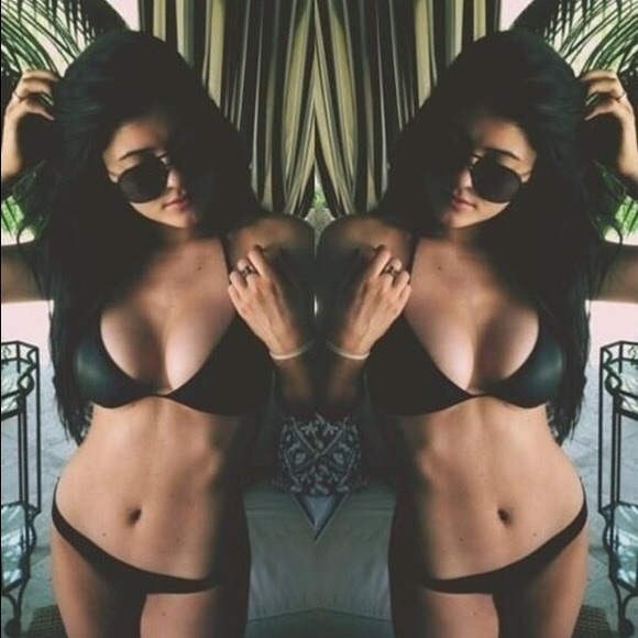 Triangl faux leather bikini