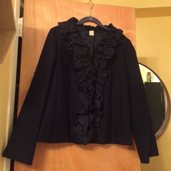 J. Crew Jackets & Blazers - J. Crew Pleated Silk Chimera Jacket, Dark Navy J. Crew Jackets & Blazers - J. Crew Pleated Silk Chimera Jacket, Dark Navy