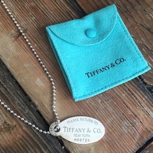Tiffany & Co. Oval Dog Tag Necklace
