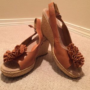 BOC by Born women's sling back wedge sandals