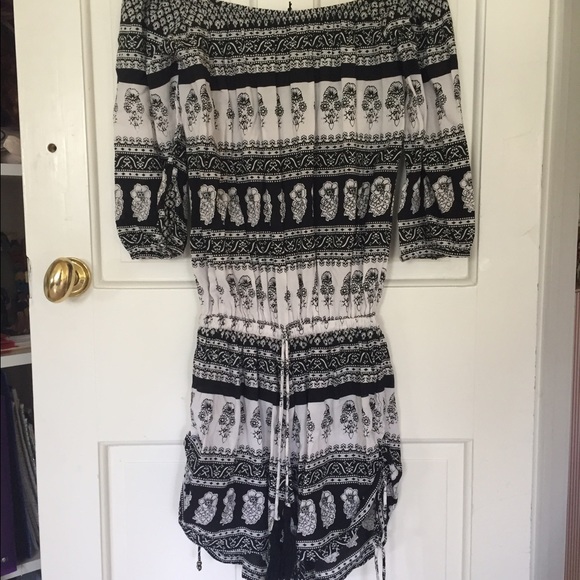 Faithful the Brand Rio Playsuit in Black/White