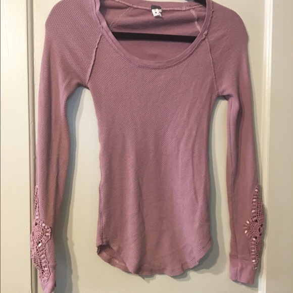Free people purple long sleeve
