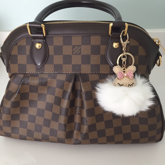 Bunny/Rabbit FurBall Bag Charm/Keychain - Picture 3 of 4