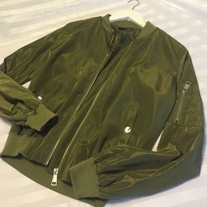 Olive Green Bomber Jacket