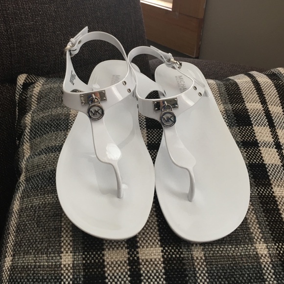🚫RESERVED.  White Michael Kors sandals