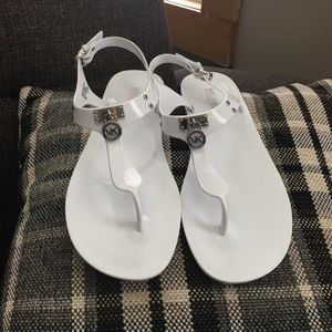 🚫RESERVED.  White Michael Kors sandals