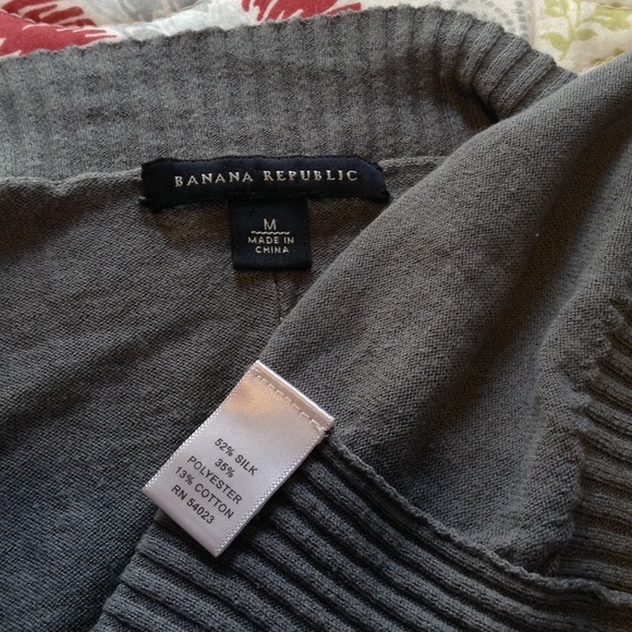 🆕 Slate Gray Silk Blend Open Cardigan 🌐🍌 - Picture 4 of 5