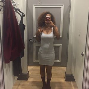 Tight fitted gray dress