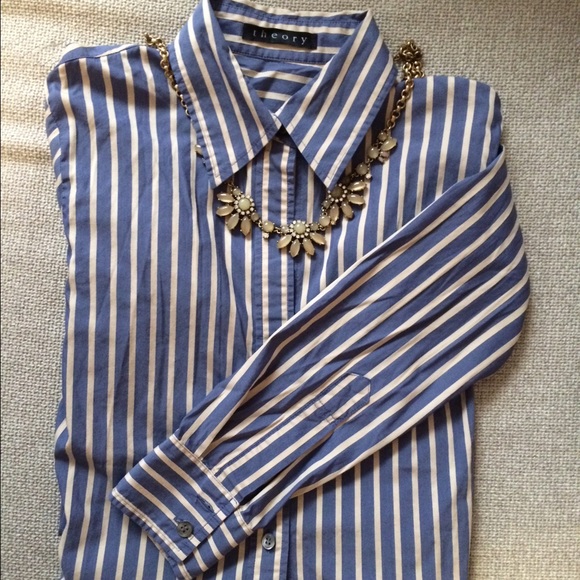 Theory Larissa shirt in stripe
