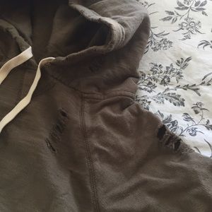 TRUE TO CAST Sweaters - TRUE TO CAST Distressed Hoodie TRUE TO CAST Sweaters - TRUE TO CAST Distressed Hoodie