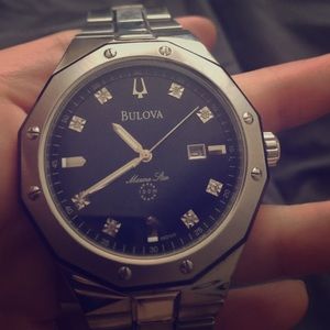 Men's Bulova Marine Star Diamond SS Watch