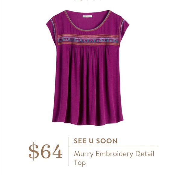 Murray Embroidery Detail Top by See U Soon