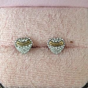 Juicy Couture Diamond Studded Heart Earrings!