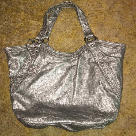 Silver shoulder bag