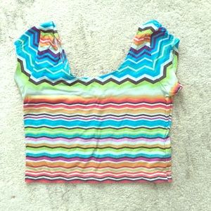 Multi colored crop top