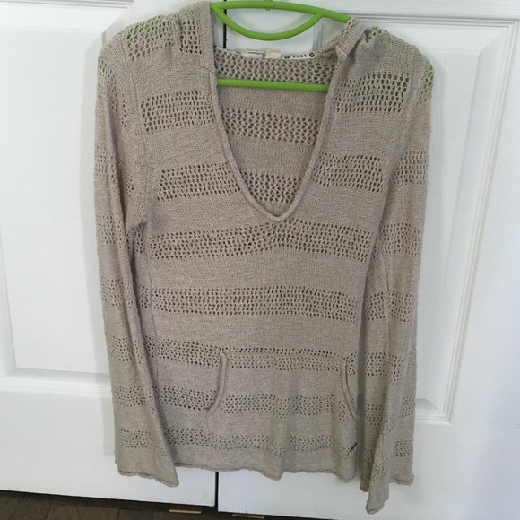 Roxy tan holey hoodie