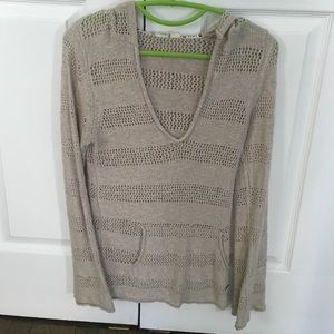 Roxy tan holey hoodie