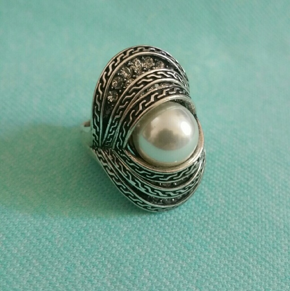 Pearl silver plated Ring