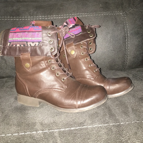 Tribal Combat Boots Forever 21