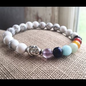 Carrera Beaded Chakra Buddha Charm Bracelet