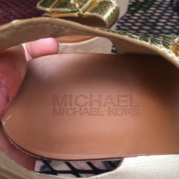 Michael Kors Gold Wedges - Picture 3 of 4