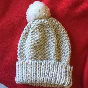 grey white beanie never worn