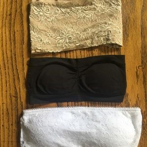 Bundle of bandeau bras
