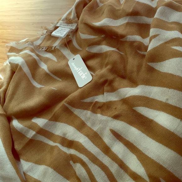 Charming Charlie Tan Zebra Scarf