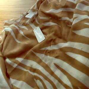 Charming Charlie Tan Zebra Scarf