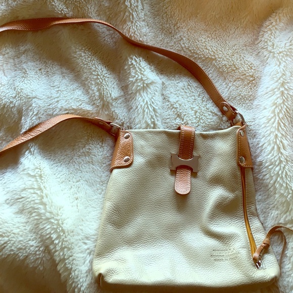 Hebella two toned tan cross body purse - Picture 1 of 1