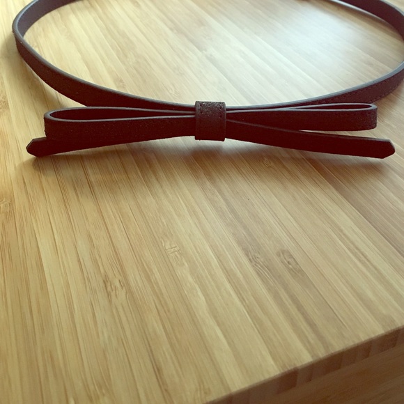 Black Glitter Bow Belt