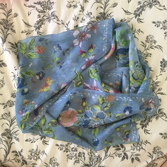 Accessories - FLORAL SILK SCARF Accessories - FLORAL SILK SCARF