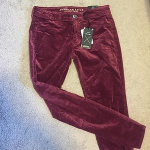 American Eagle size 4 red velvet pants.