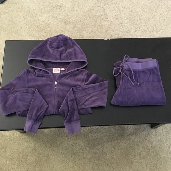 Royal Purple Juicy Couture velour track suit