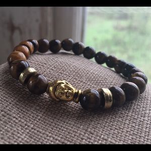 Tigers Eye Beaded Buddha Bracelet