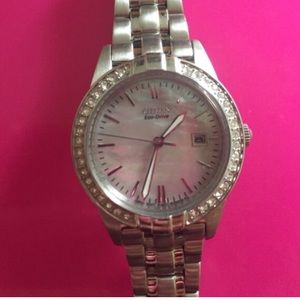 Citizen Eco Drive Watch & Bracelet Mother of Pearl