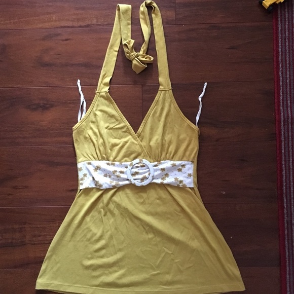 Mustard Yello Halter Top