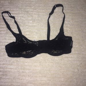 Black all lace bralette
