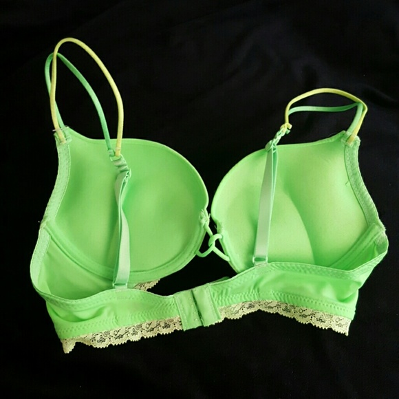 ***SOLD***Hot Green Push Up Bra - Picture 3 of 4