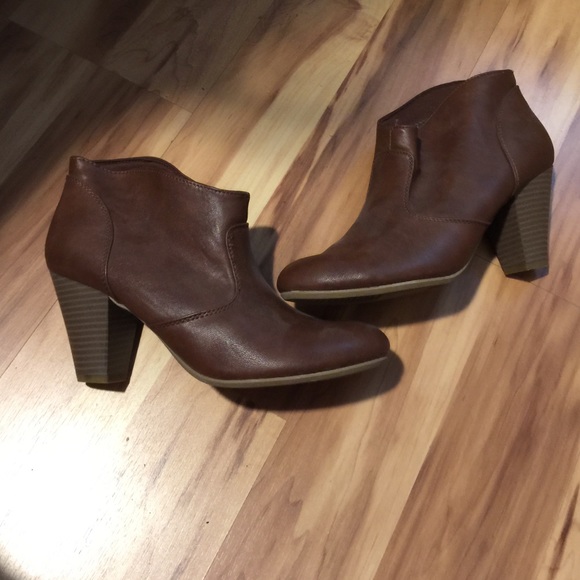 Brown ankle booties