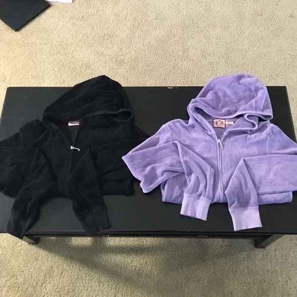 Lilac and classic black Juicy Couture terry hoodie