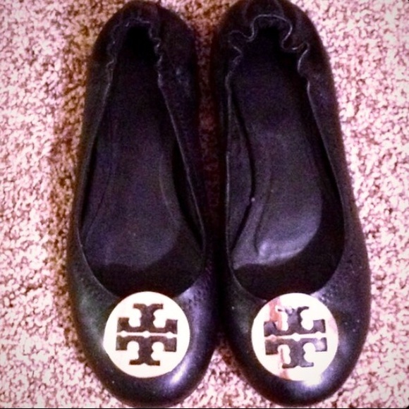 Tory Burch Black Reva Flats