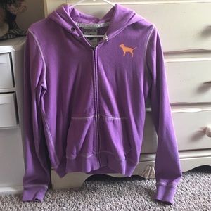 VS Pink purple zip up hoodie