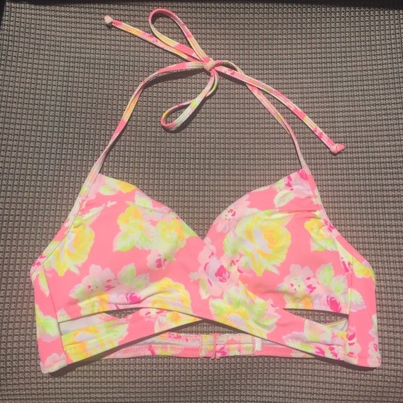 Victoria's Secret pink flower pattern bathing suit