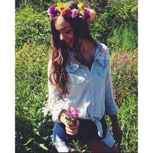 Dark Wash High Waisted Denim Shorts