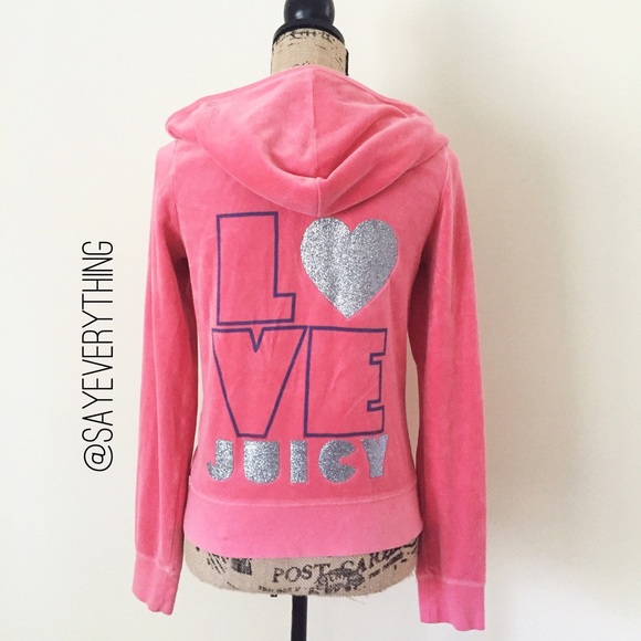 Juicy Couture Tops - ⭐️SALE! Juicy Couture Full Zip Velour Hoodie