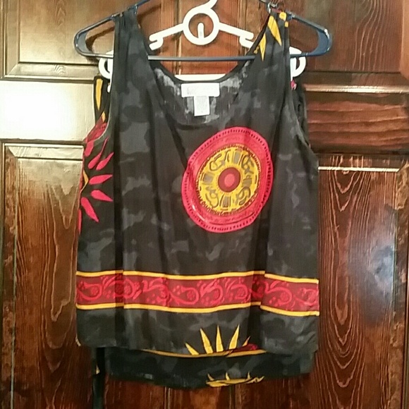 2 pc Aztec Tank and Mini Wrap Skirt Set - Picture 1 of 3